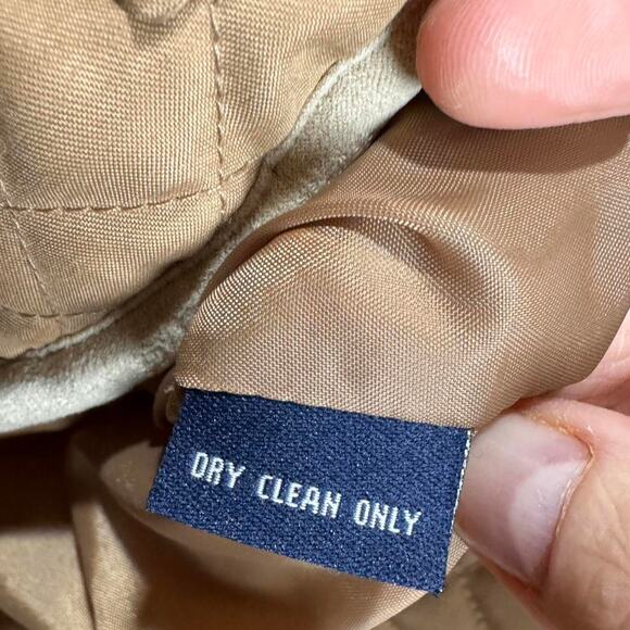 Women's Raulph Lauren Chaps Est 1978 Light Brown Camel Color Quilted Jacket Coat - Picture 5 of 6